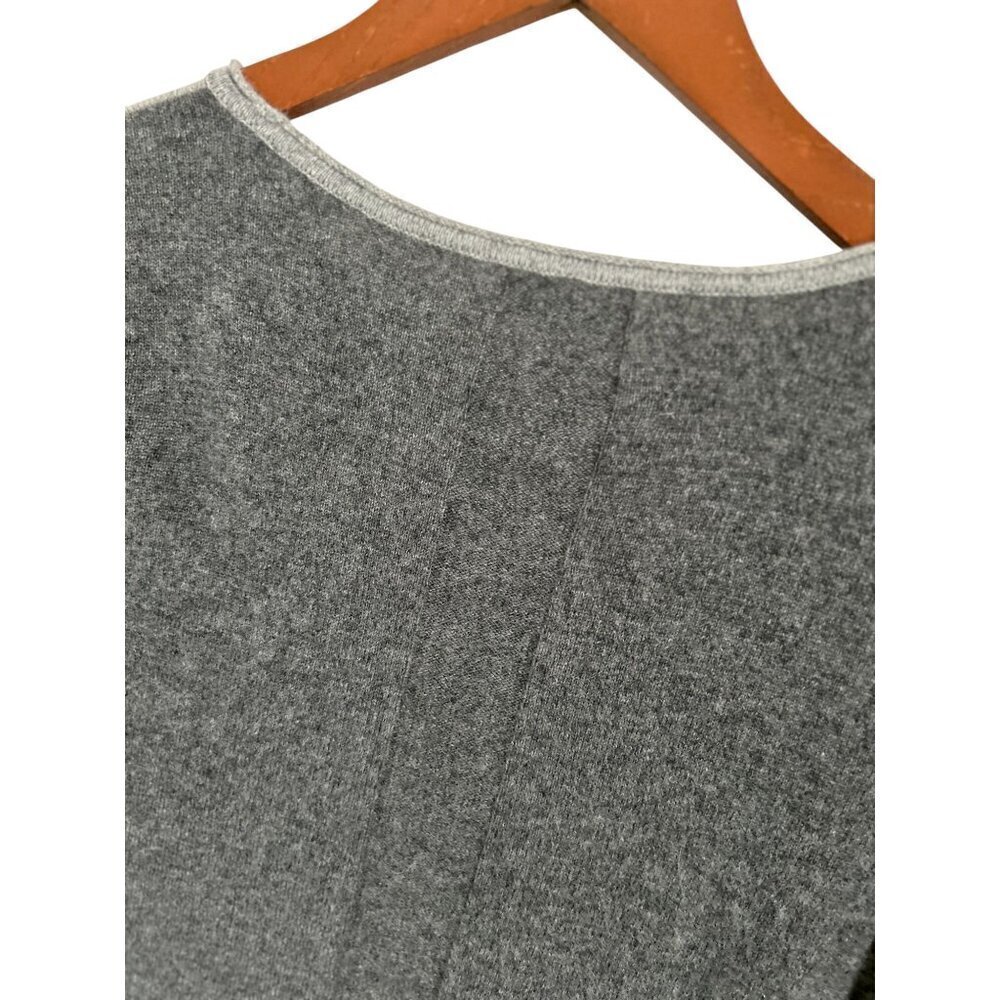 Club Monaco Womens 100% Cashmere Crewneck Color-block Sweater Grey Long Sleeve X - Picture 3 of 7